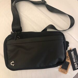 True Religion Black Crossbody Sling Pouch